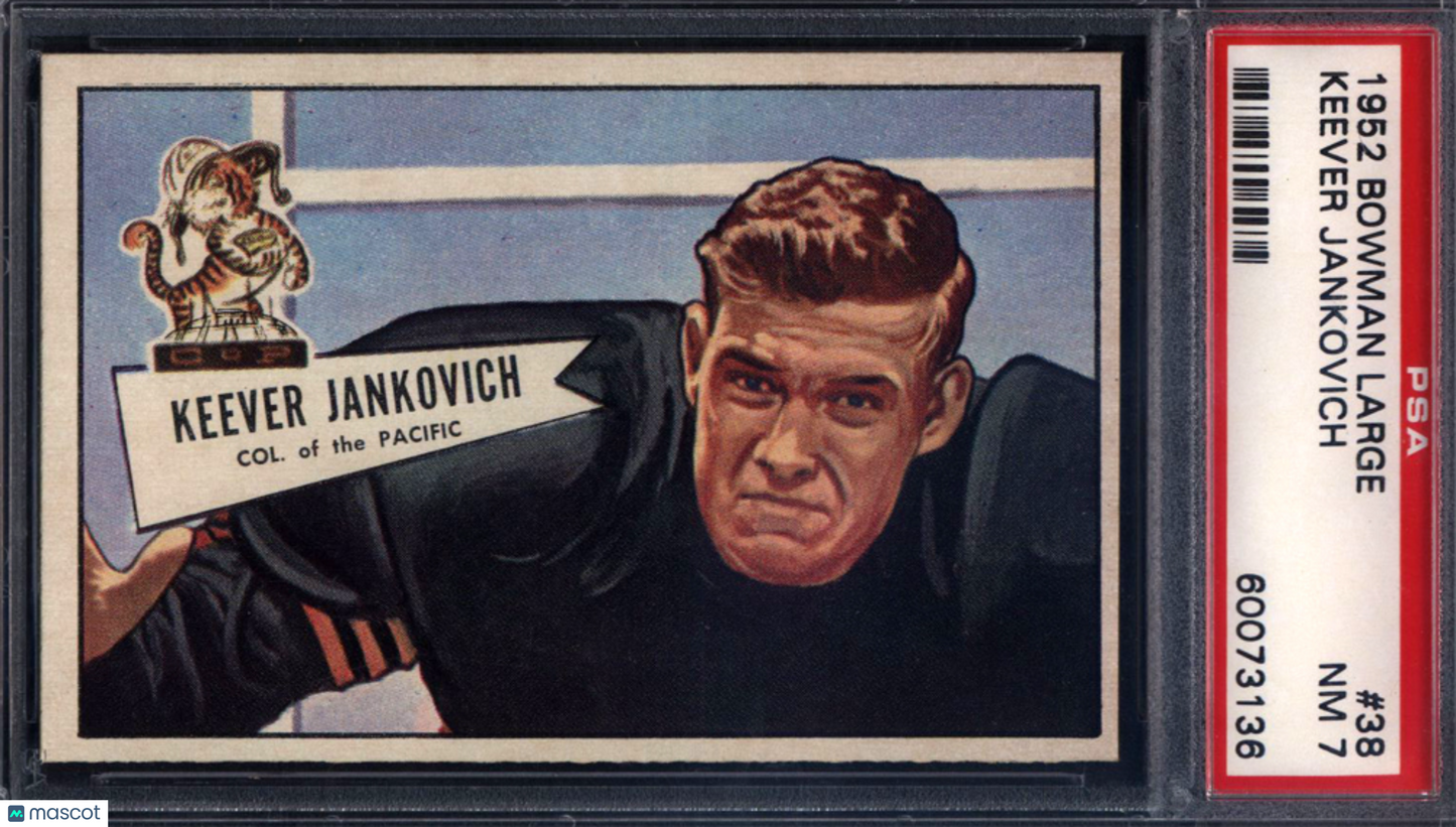1952 Bowman Large  #38 Keever Jankovich Browns PSA 7