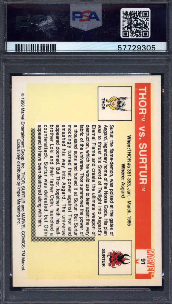 1990 Marvel Universe #91 Thor vs. Surtur PSA 10