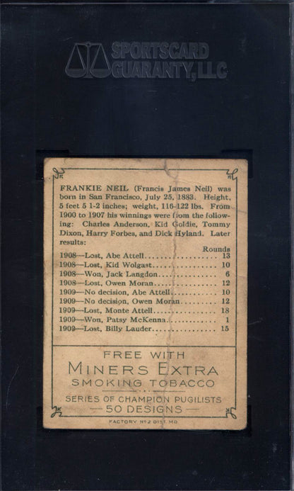 1910 T219 Miners Extra Frankie Neil Boxing SGC 1.5
