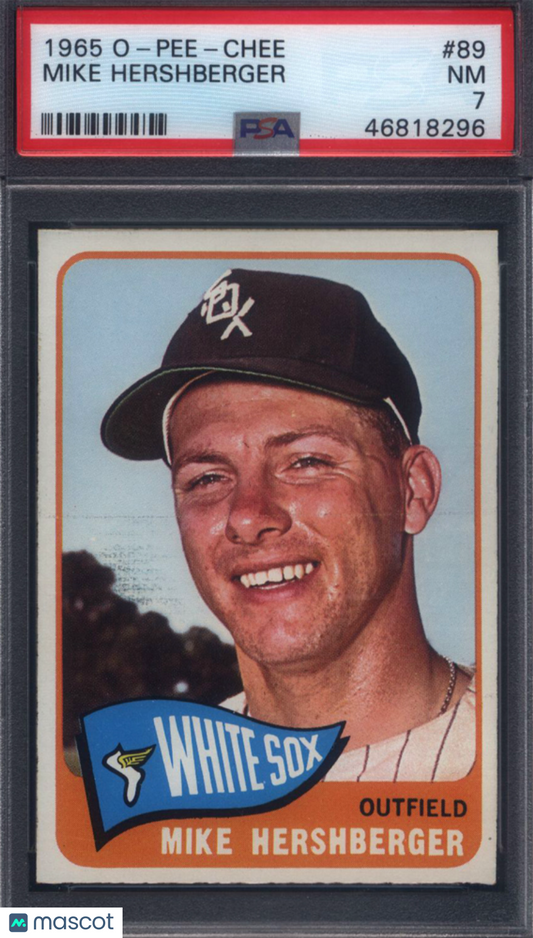 1965 OPC O-Pee-Chee #89 Mike Hershberger White Sox PSA 7