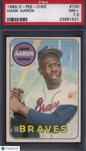 1969 OPC O-Pee-Chee #100 Hank Aaron Braves PSA 7.5