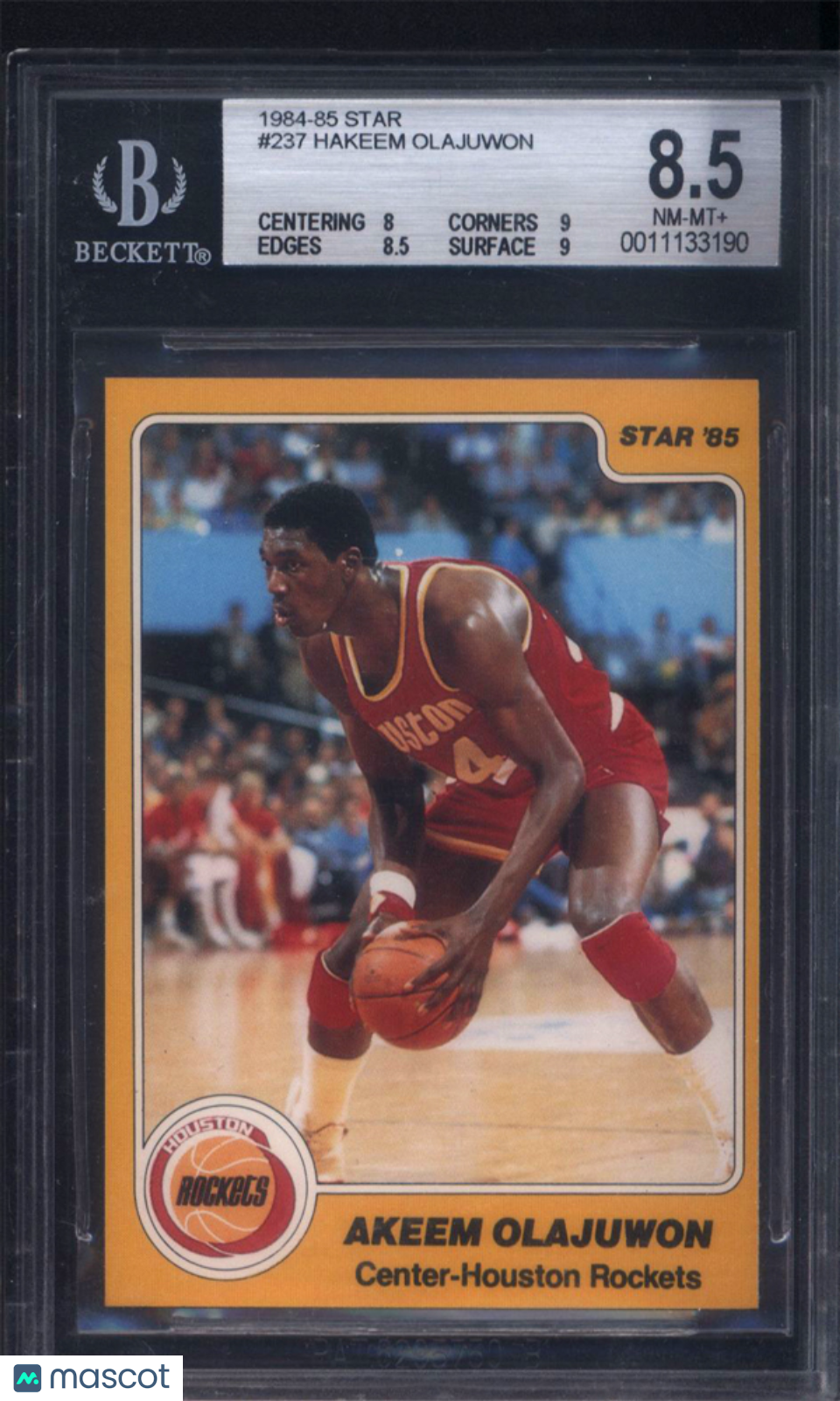 1984 Star #237 Hakeem Olajuwon Rookie HOF BGS 8.5 w/ 9 (2)