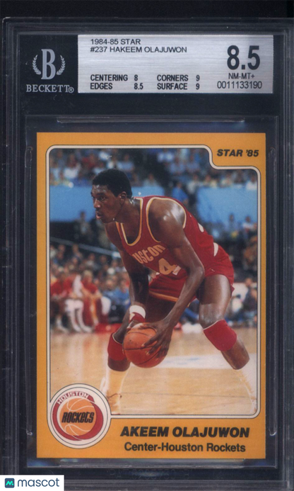 1984 Star #237 Hakeem Olajuwon Rookie HOF BGS 8.5 w/ 9 (2)
