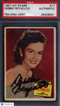 1957 Topps Hit Stars #17 Debbie Reynolds Signed Autograph PSA/DNA PSA Authentic