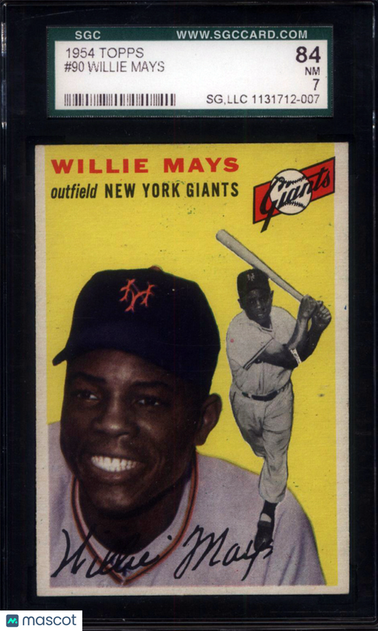 1954 Topps #90 Willie Mays Giants SGC 7