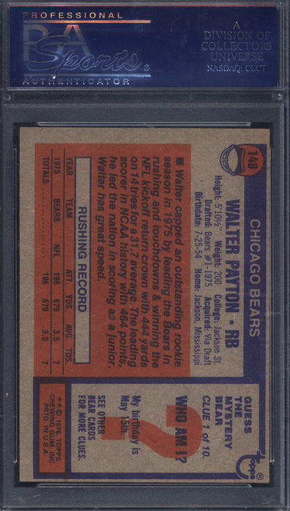 1976 Topps #148 Walter Payton Rookie HOF Bears PSA 7