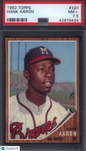 1962 Topps #320 Hank Aaron Braves PSA 7.5 Well Centered