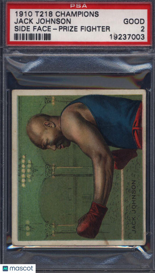 1910 T218 Champions Jack Johnson Side Face - Prize Fighter PSA 2