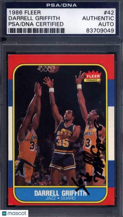 1986 Fleer #42 Darrell Griffith Auto Autographed PSA/DNA Authentic