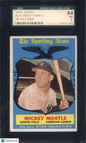 1959 Topps #564 Mickey Mantle All Star Yankees SGC 7