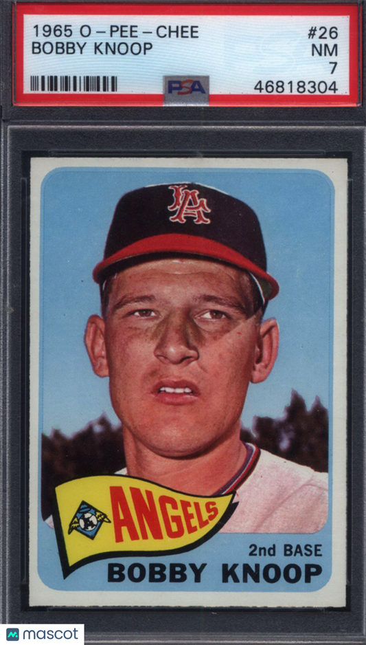 1965 OPC O-Pee-Chee #26 Bobby Knoop Angels PSA 7