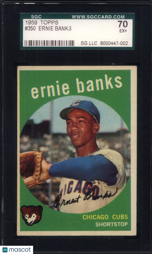 1959 Topps #350 Ernie Banks Cubs SGC 5.5