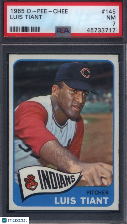1965 OPC O-Pee-Chee #145 Luis Tiant Indians PSA 7 Well Centered