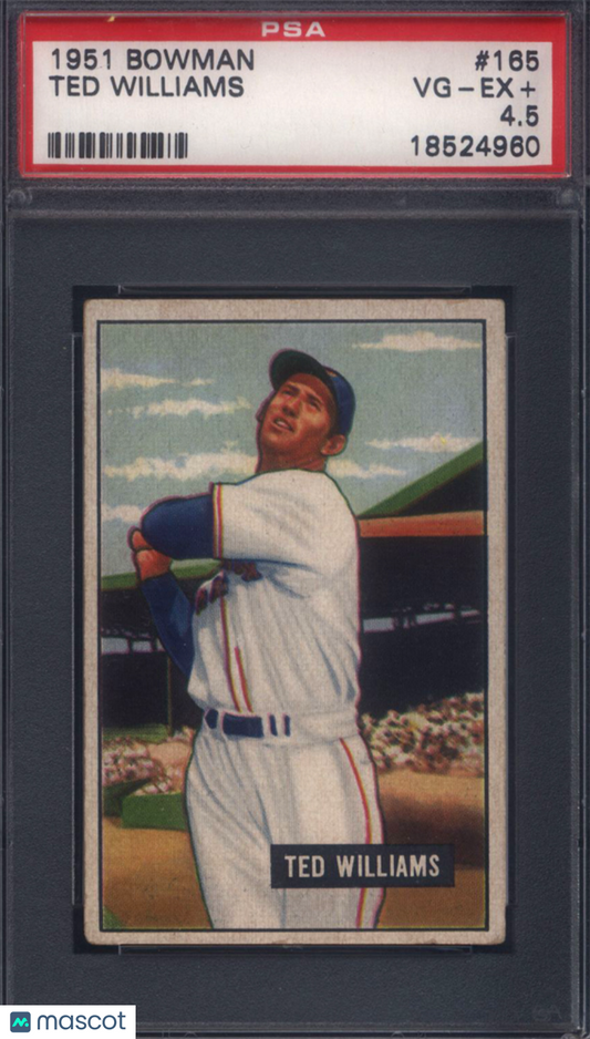 1951 Bowman #165 Ted Williams Red Sox PSA 4.5