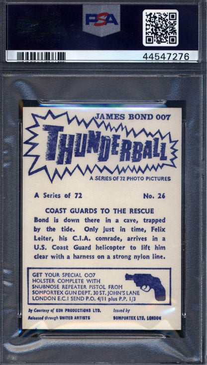 1966 Somportex Thunderball James Bond #26 Coast Guards To... PSA 8