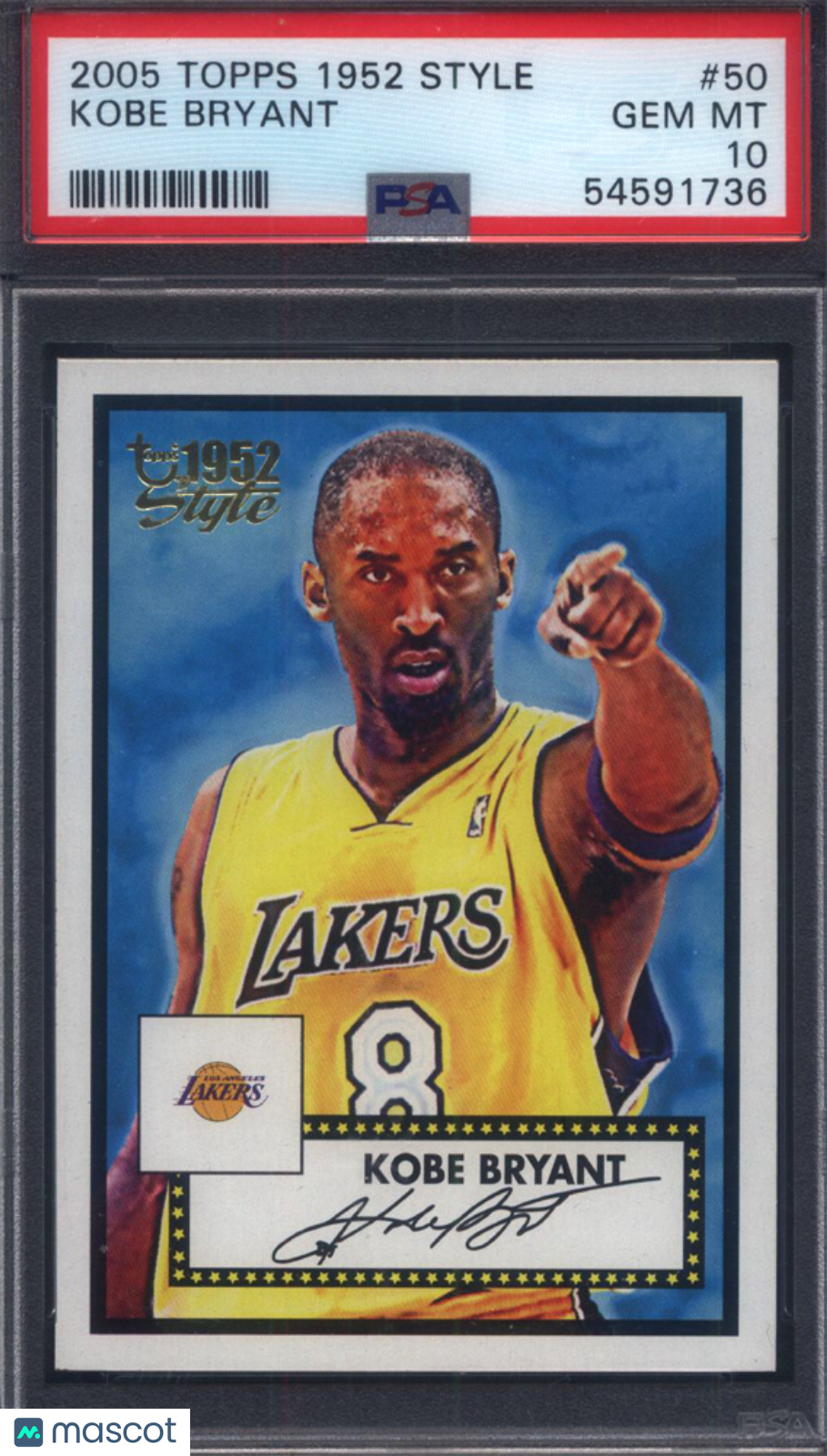 2005 Topps 1952 Style #50 Kobe Bryant Lakers PSA 10