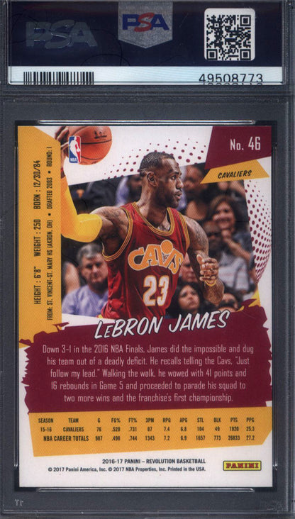 2016 Panini Revolution #46 LeBron James Cavaliers PSA 10
