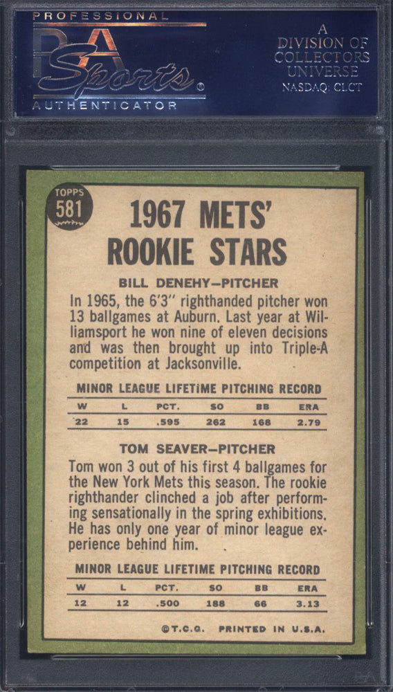1967 Topps #581 Tom Seaver Rookie HOF Mets PSA 5