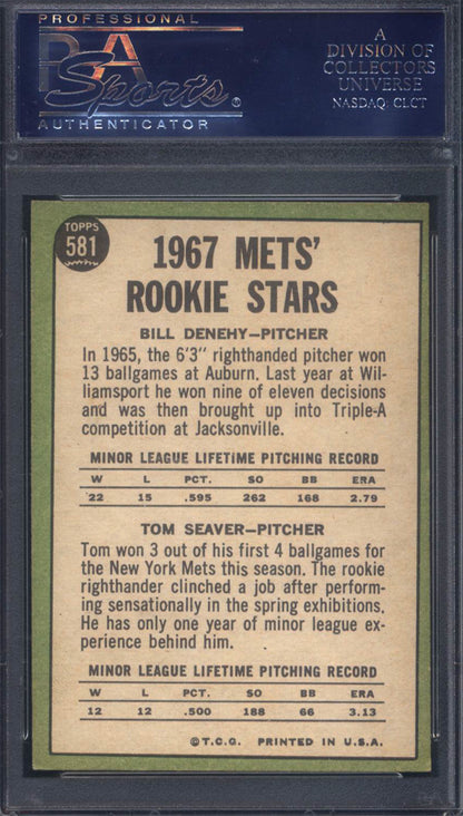 1967 Topps #581 Tom Seaver Rookie HOF Mets PSA 5