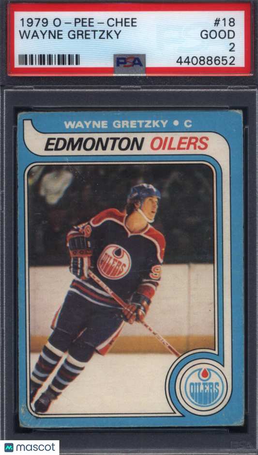 1979 OPC O-Pee-Chee #18 Wayne Gretzky Rookie HOF Oilers PSA 2