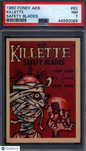 1960 Leaf Foney Ads #62 Killette Safety Blades PSA 7