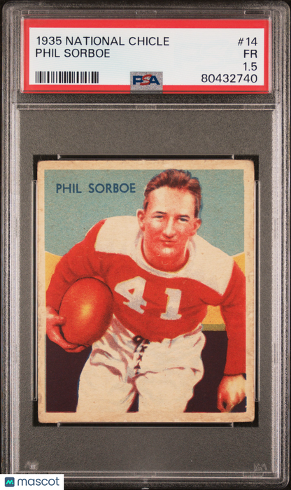 1935 National Chicle #14 Phil Sorboe Cardinals PSA 1.5