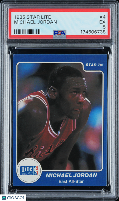 1985 Star Lite #4 Michael Jordan PSA 5 Well Centered