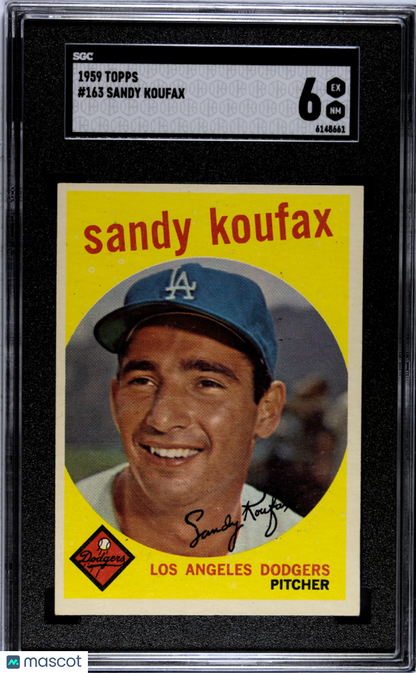 1959 Topps #163 Sandy Koufax Dodgers SGC 6