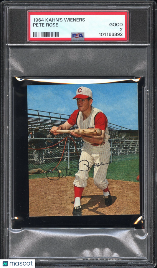 1964 Kahn's Wieners Pete Rose 2nd Year Reds PSA 2