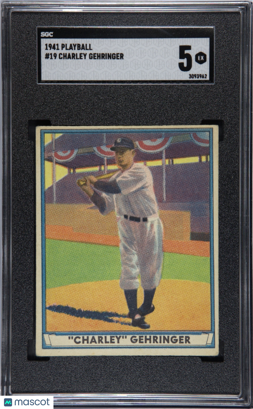 1941 Playball #19 Charles Gehringer Tigers SGC 5