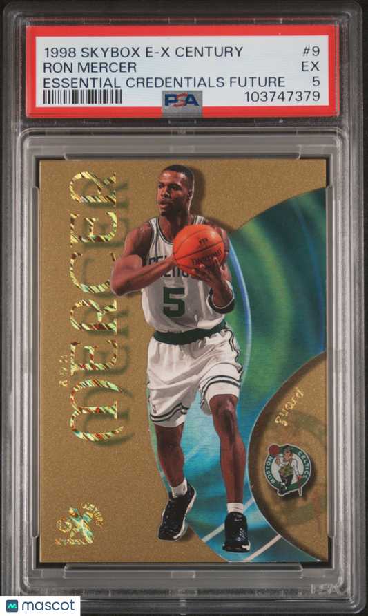 1998 Skybox E-X Century Essential Credentials Future #9 Ron Mercer /82 PSA 5