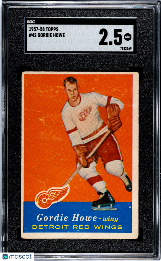 1957 Topps #42 Gordie Howe Red Wings SGC 2.5
