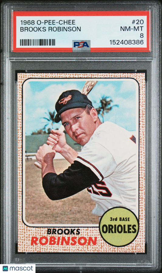 1968 OPC O-Pee-Chee #20 Brooks Robinson Orioles PSA 8