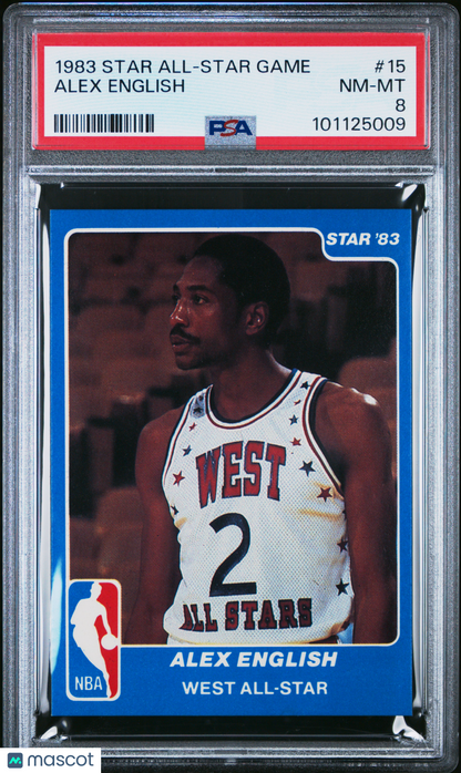 1983 Star All-Star Game #15 Alex English PSA 8