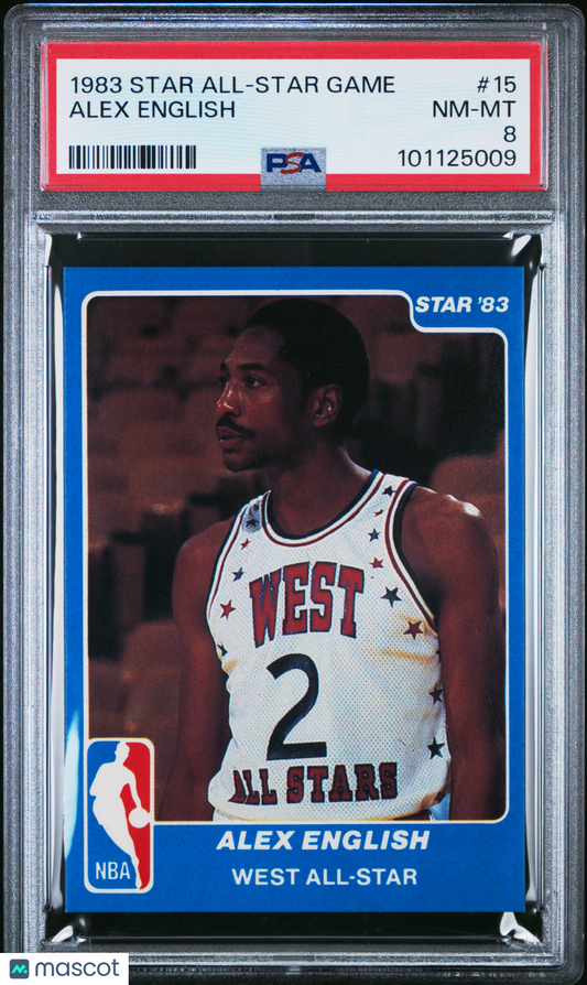 1983 Star All-Star Game #15 Alex English PSA 8