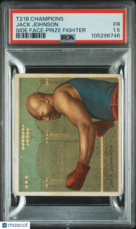 1910 T218 Champions Jack Johnson Side Face Prize Fighter PSA 1.5