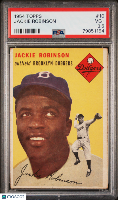 1954 Topps #10 Jackie Robinson Dodgers PSA 3.5