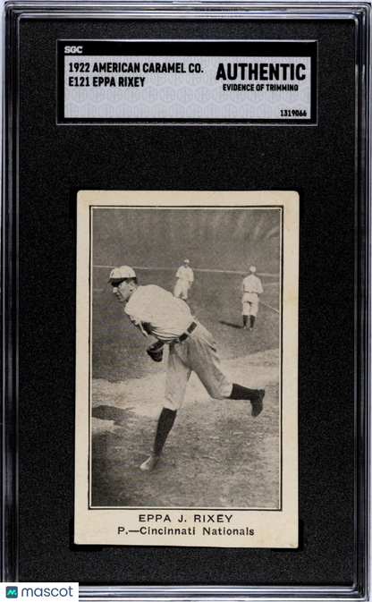1922 E120 American Caramel Eppa Rixey Cincinnati SGC Authentic
