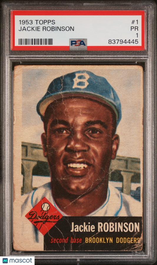 1953 Topps #1 Jackie Robinson Dodgers PSA 1
