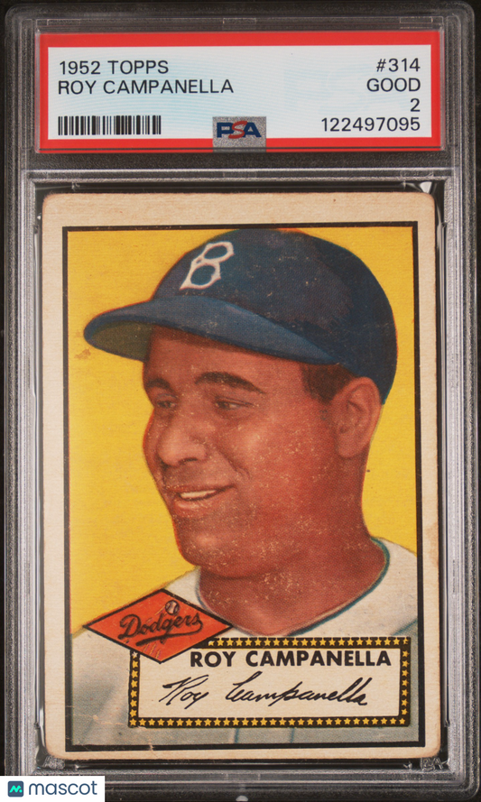 1952 Topps #314 Roy Campanella Dodgers PSA 2