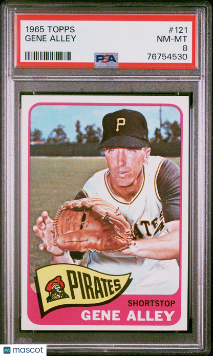 1965 Topps #121 Gene Alley Pirates PSA 8