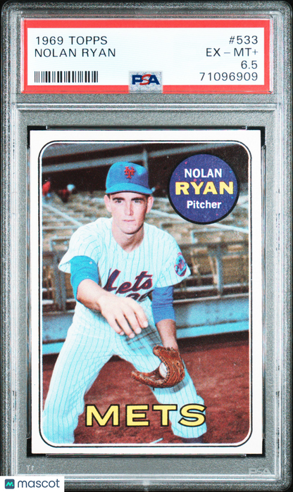 1969 Topps #533 Nolan Ryan 2nd Year PSA 6.5