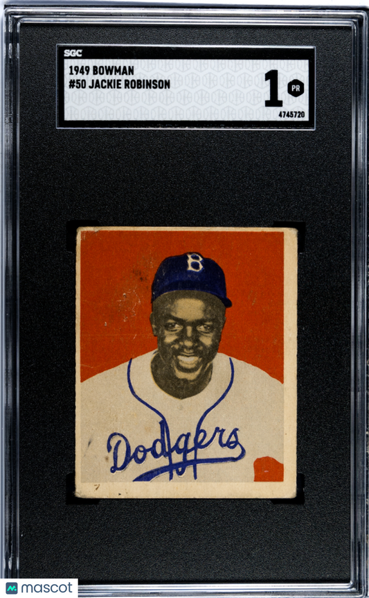 1949 Bowman #50 Jackie Robinson Dodgers SGC 1