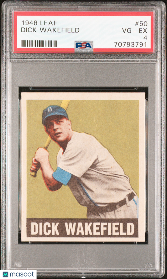 1948 Leaf #50 Dick Wakefield Tigers PSA 4