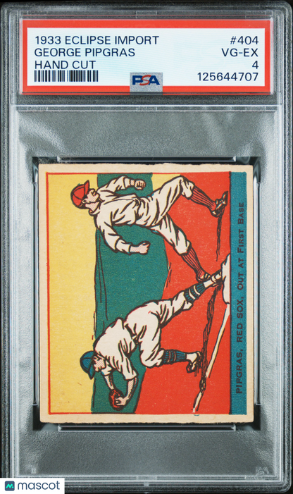 1933 Eclipse Import #404 George Pipgras Red Sox PSA 4