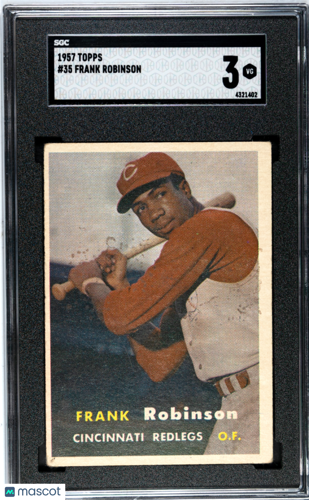 1957 Topps #35 Frank Robinson Rookie HOF Reds SGC 3
