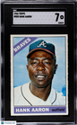 1966 Topps #500 Hank Aaron Braves SGC 7