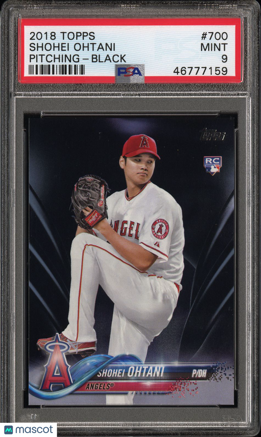 2018 Topps #700 Shohei Ohtani Pitching Rookie Black 49/67 PSA 9