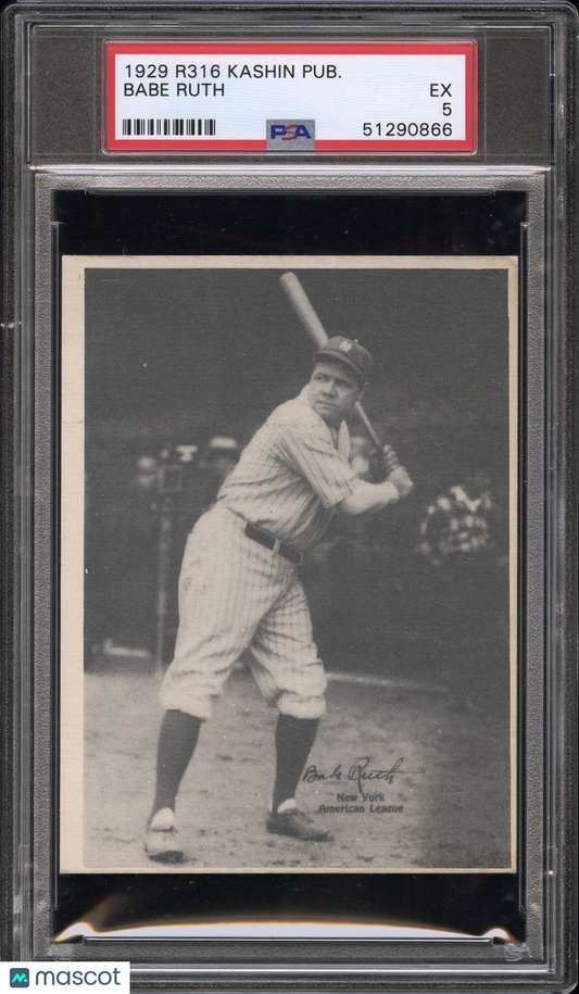 1929 R316 Kashin Publications Babe Ruth Yankees PSA 5