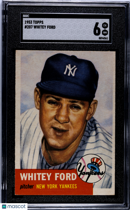 1953 Topps #207 Whitey Ford Yankees SGC 6